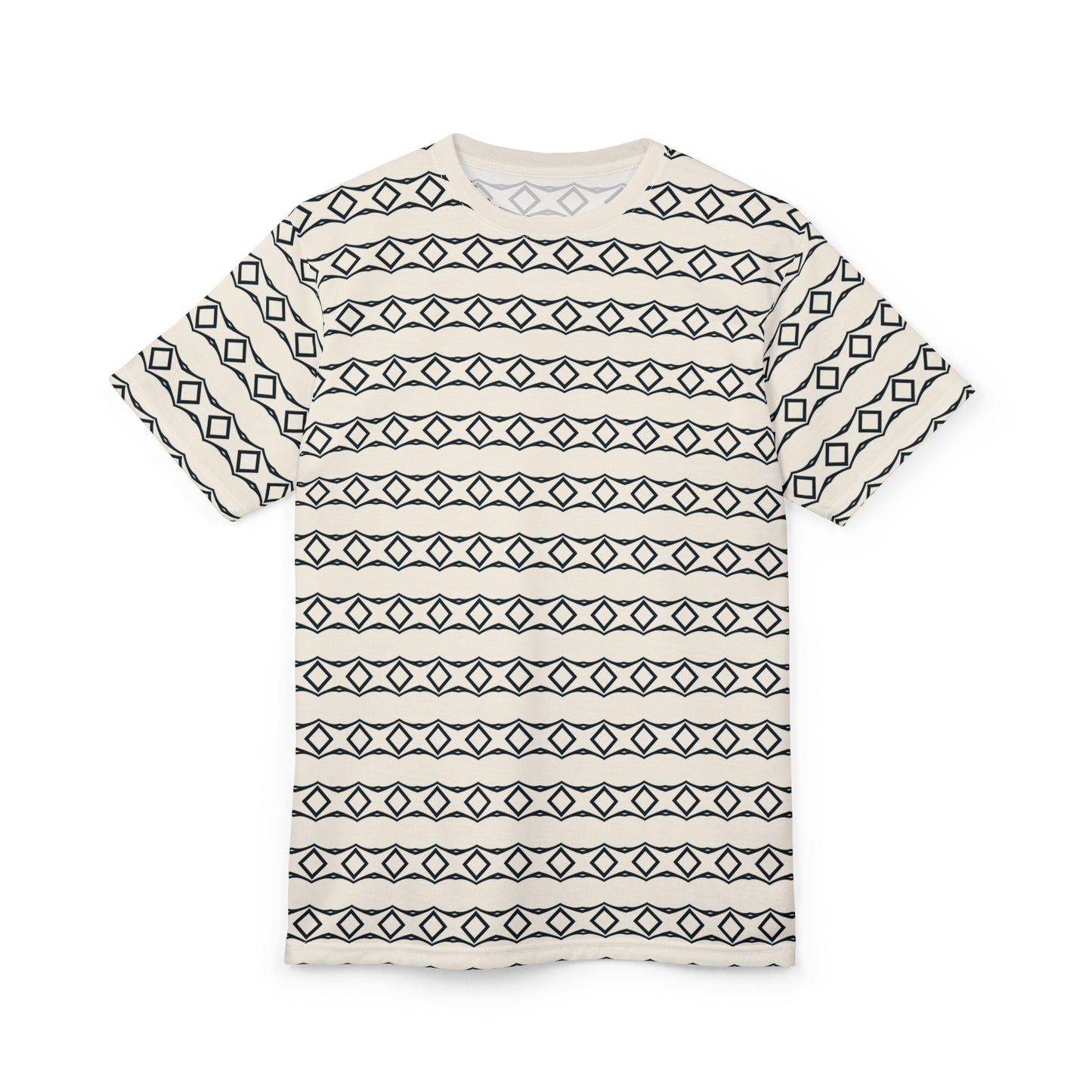 White Diamond Striped Tee
