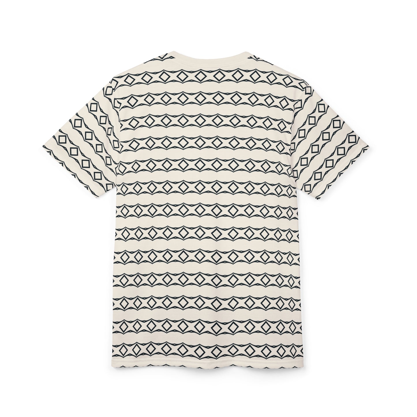White Diamond Striped Tee