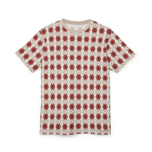Red Almond Striped Tee
