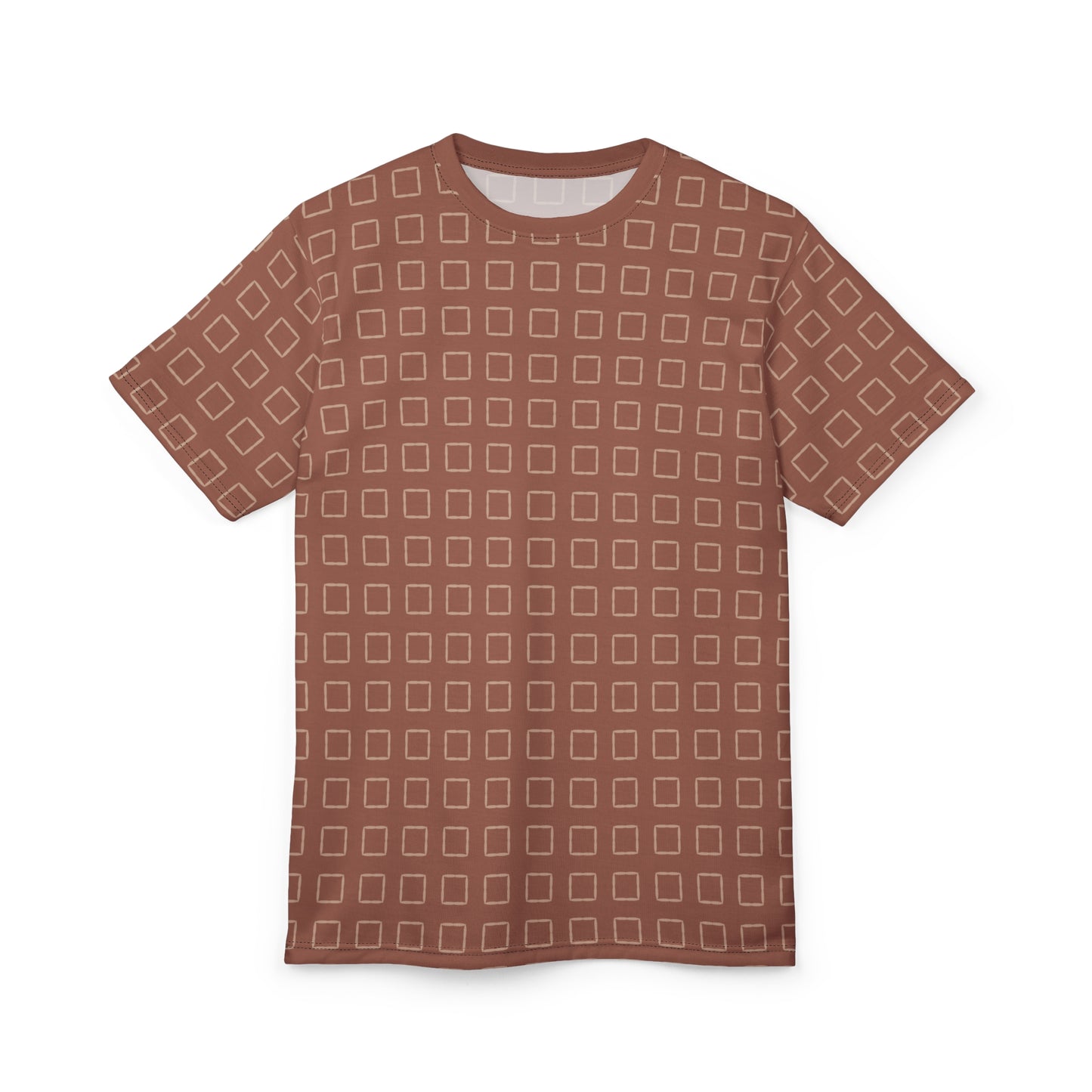 Light Redwood Checkered Tee