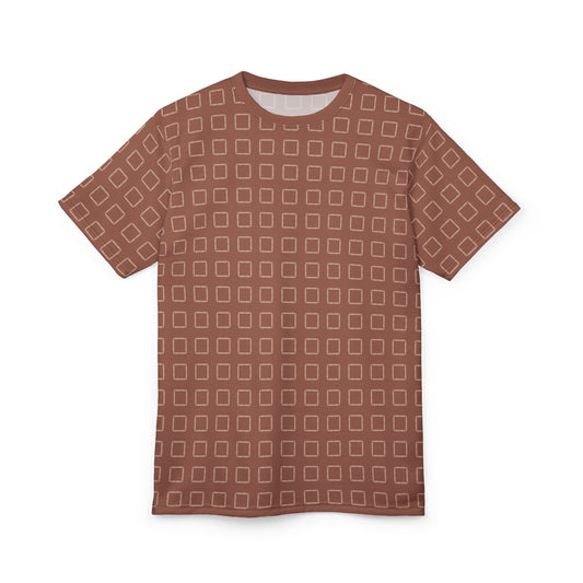 Light Redwood Checkered Tee