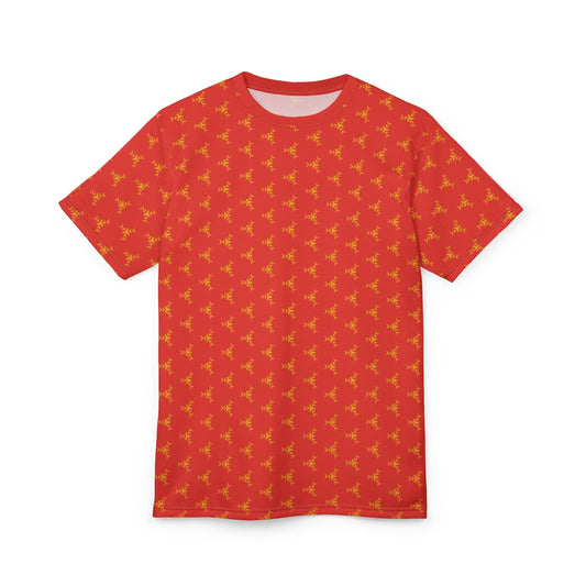 Vermilion Red Yellow Tee