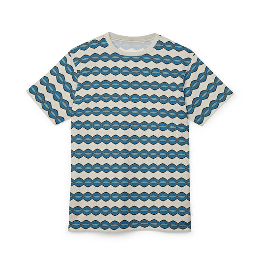 Payne's Gray Triangle Striped Tee