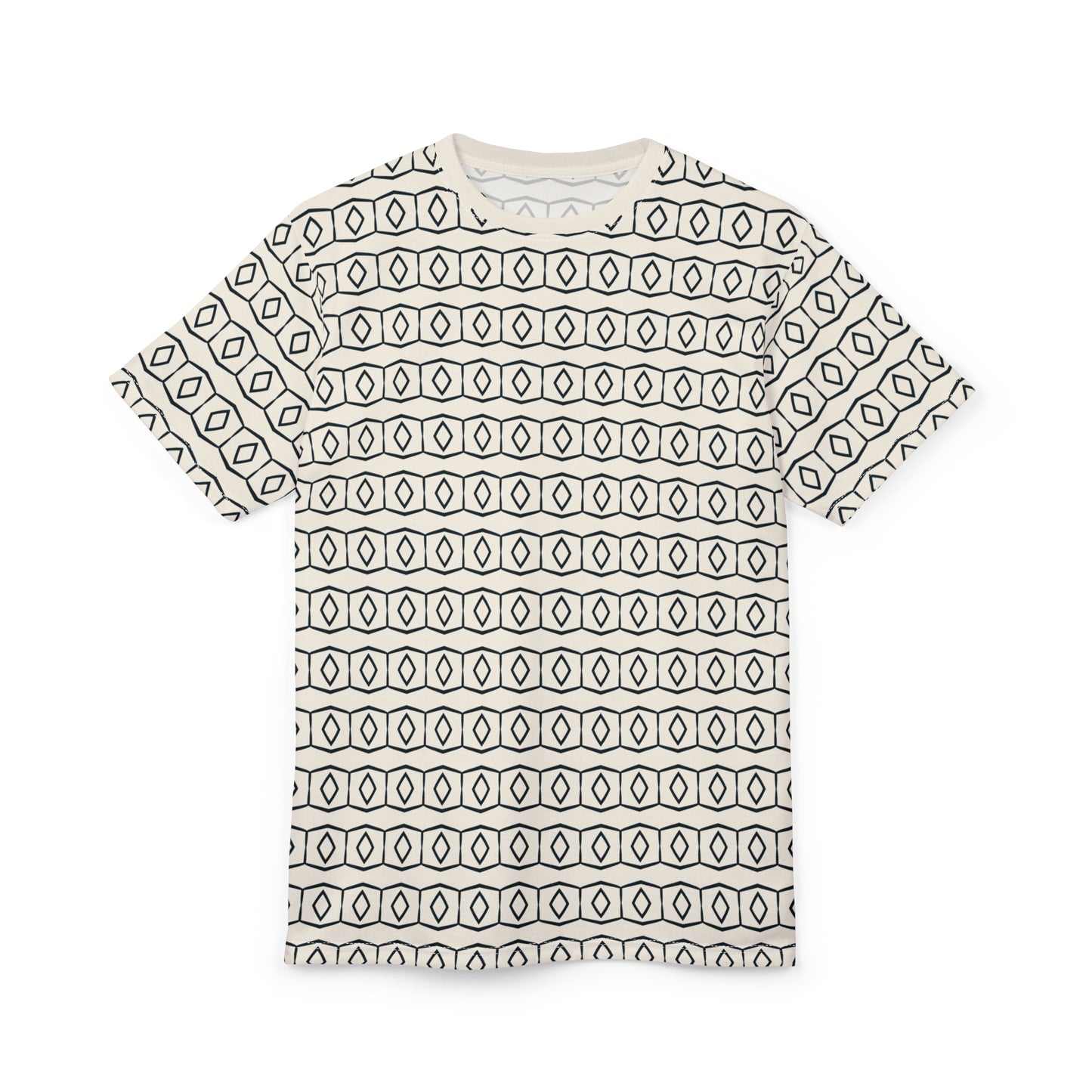 Hexagonal White Striped Tee