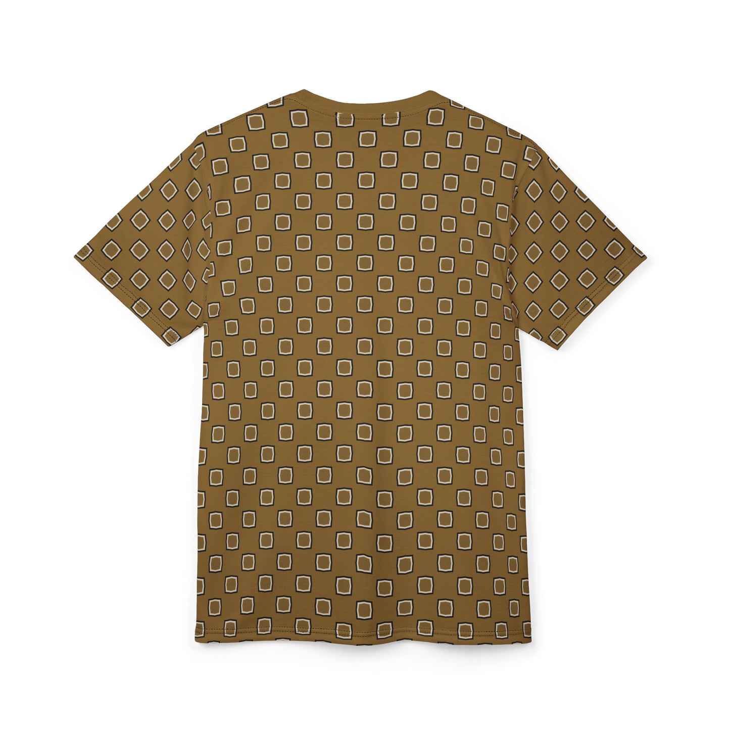 Golden Brown Checkered Tee