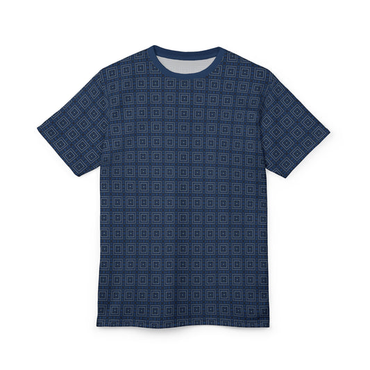 Indigo Dye Checkered Tee