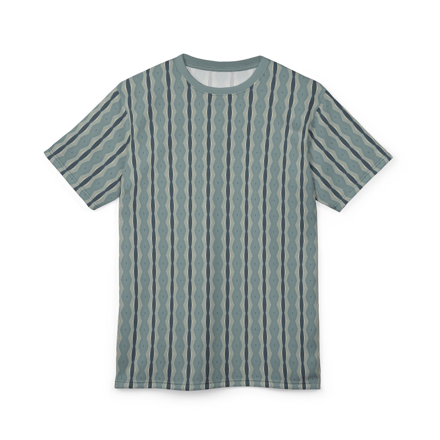 Cadet Gray Striped Tee