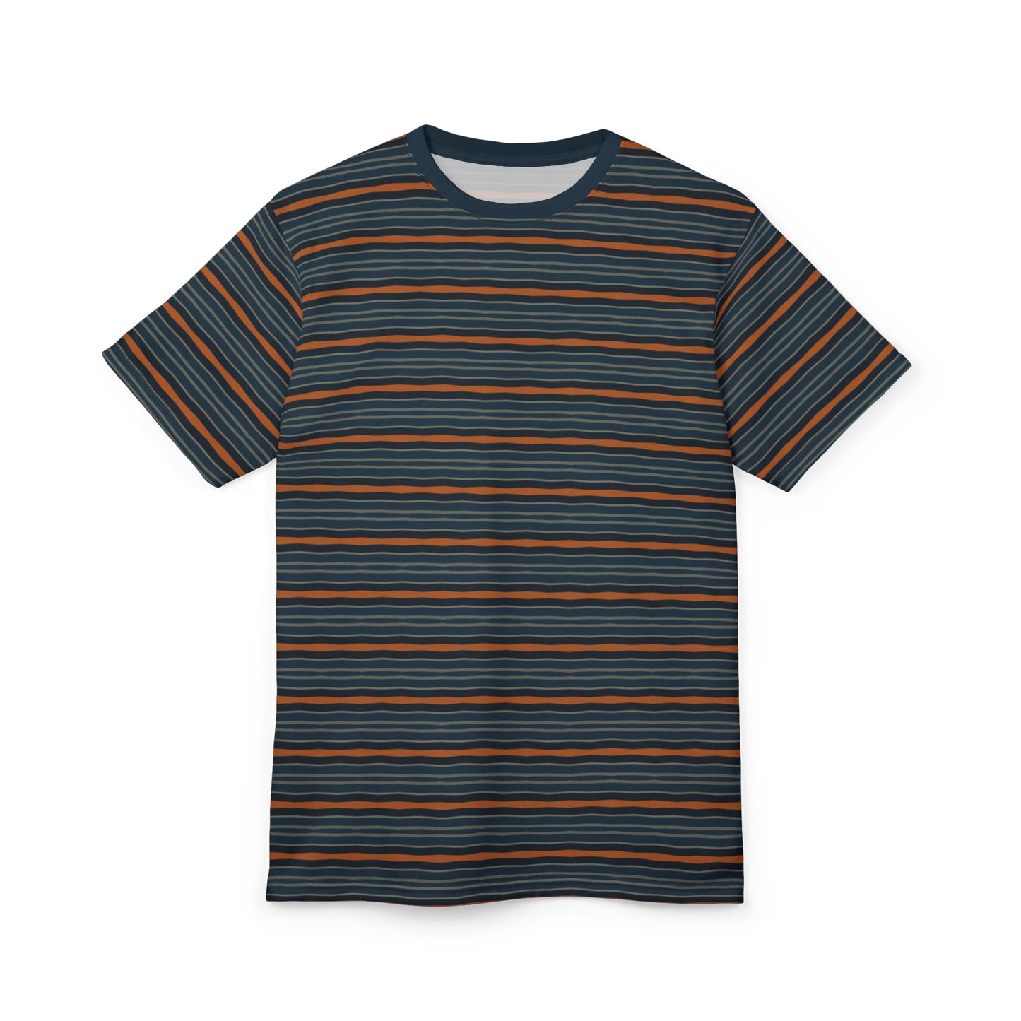 Orange Blue Striped Tee
