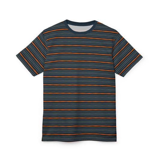 Orange Blue Striped Tee