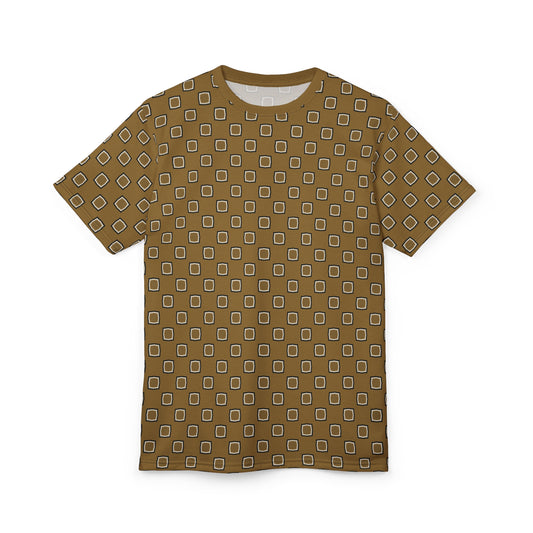 Golden Brown Checkered Tee